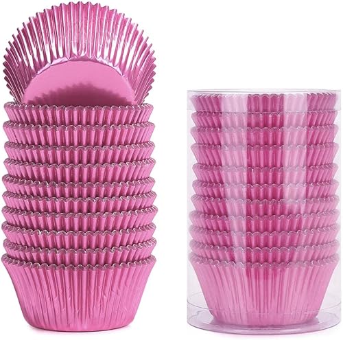 Vista 10 de Gifbera Moldes Estándar para Cupcakes de Lámina Dorada, Envoltorios Metálicos para Hornear, 200