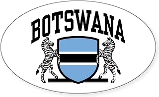 CafePress Botswana Oval Car Bumper Sticker
