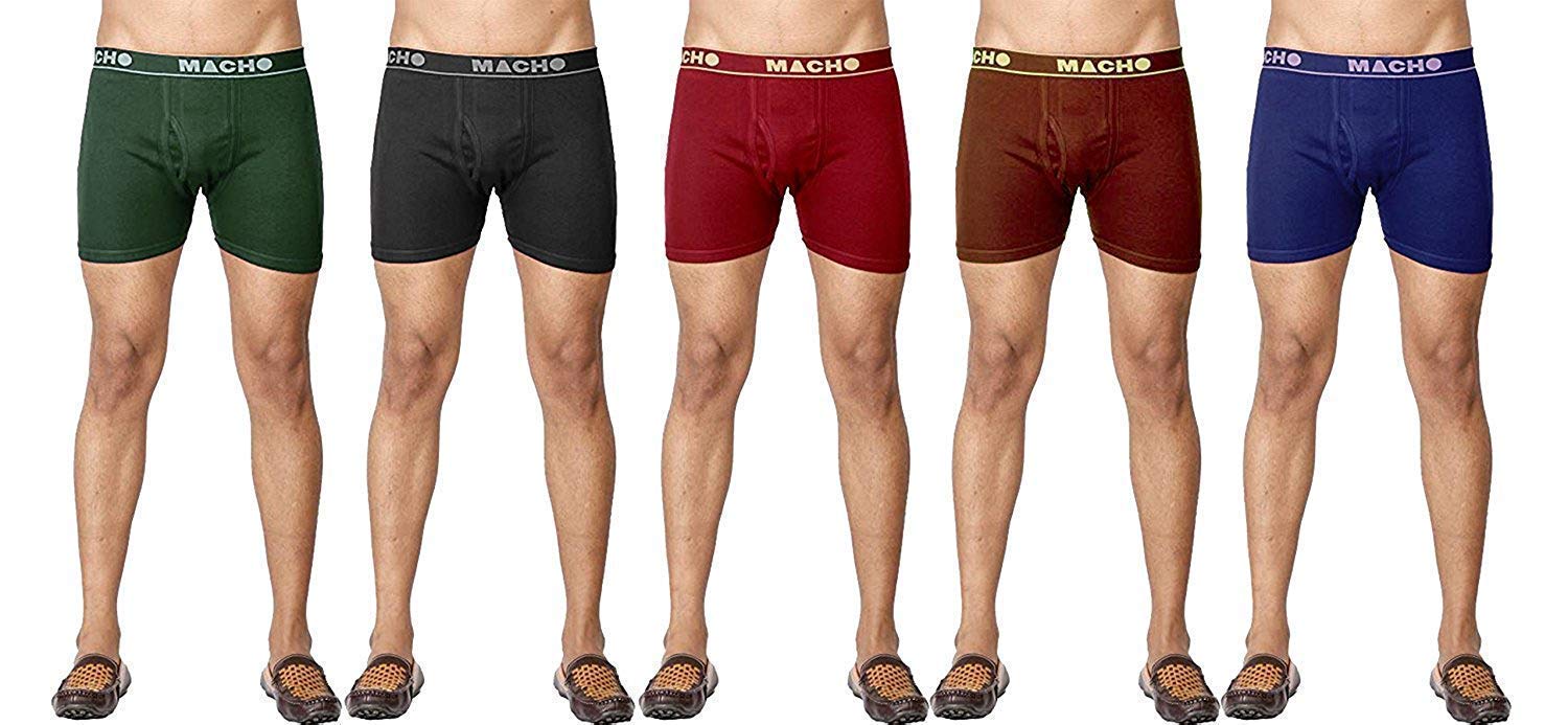 amul Men's synthetic Trunks (Pack of 5) (Macho Long 95x5_Multicolour_95 CM)-picture-44