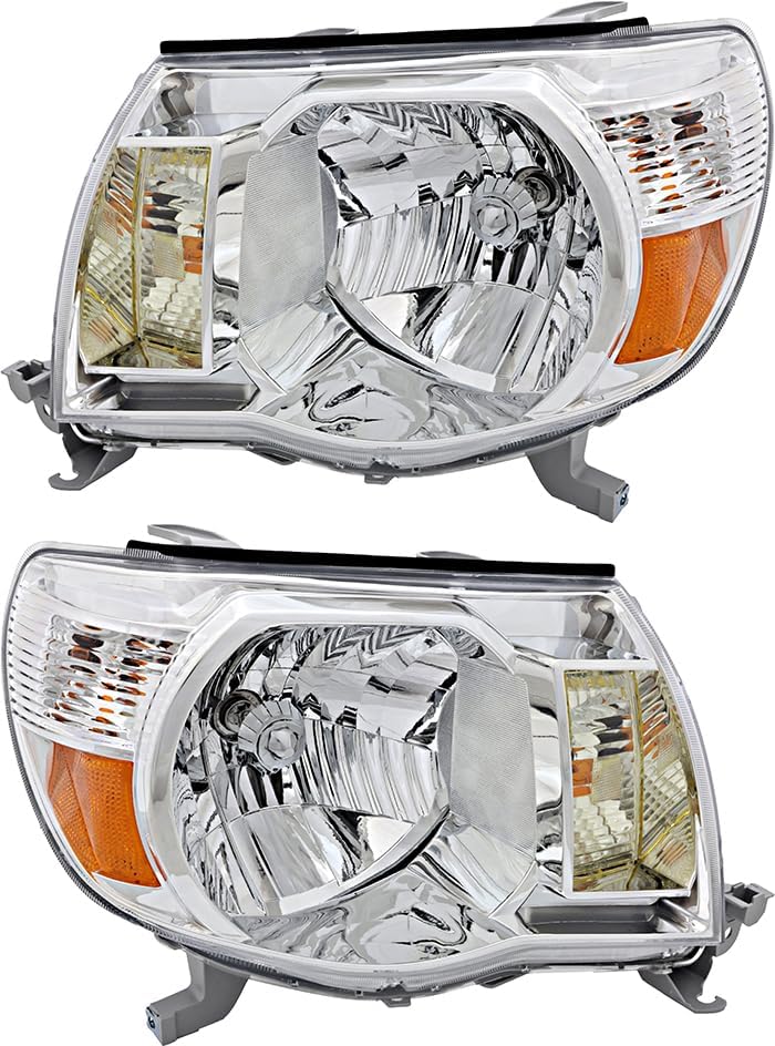 For Toyota Tacoma Headlights Lamps Set 2005 2006 2007 2008 2009 2010 2011 Halogen Driver and Passenger Side