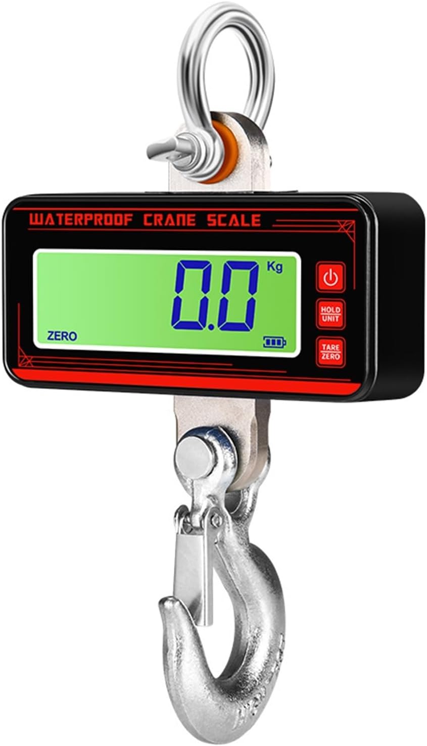 Portable Digital Crane Scale Digital Hanging Scale 1500kg/1000kg/500kg with 65ft Remote Control Heavy Duty Crane Scale Waterproof LED Industrial Hook Scales (1500KG Black 1)