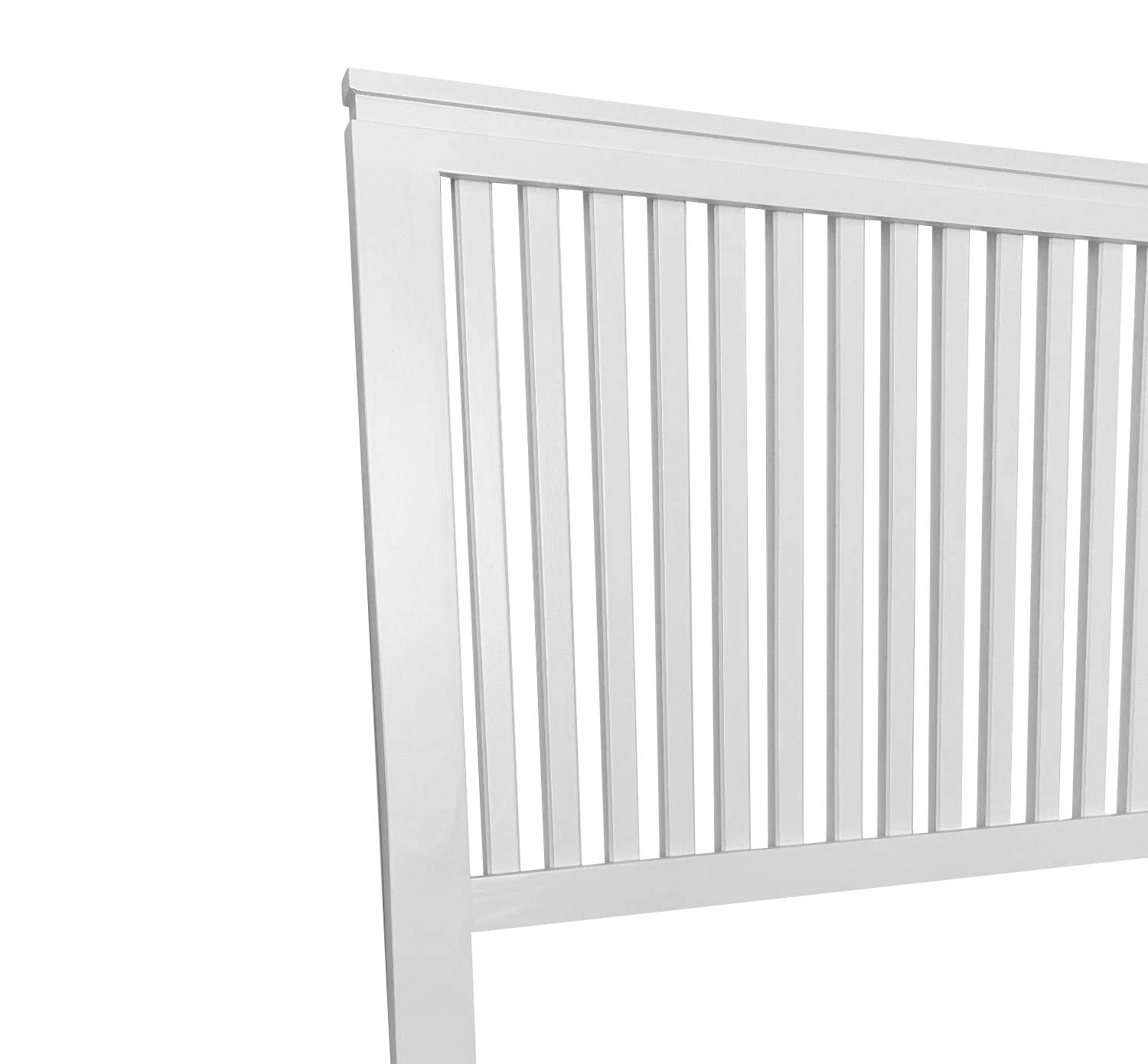 cabecero Modelo daimiel para Cama de 105 Fabricado en Madera Maciza de Pino insigni con largueros Verticales Acabado en Blanco Satinado