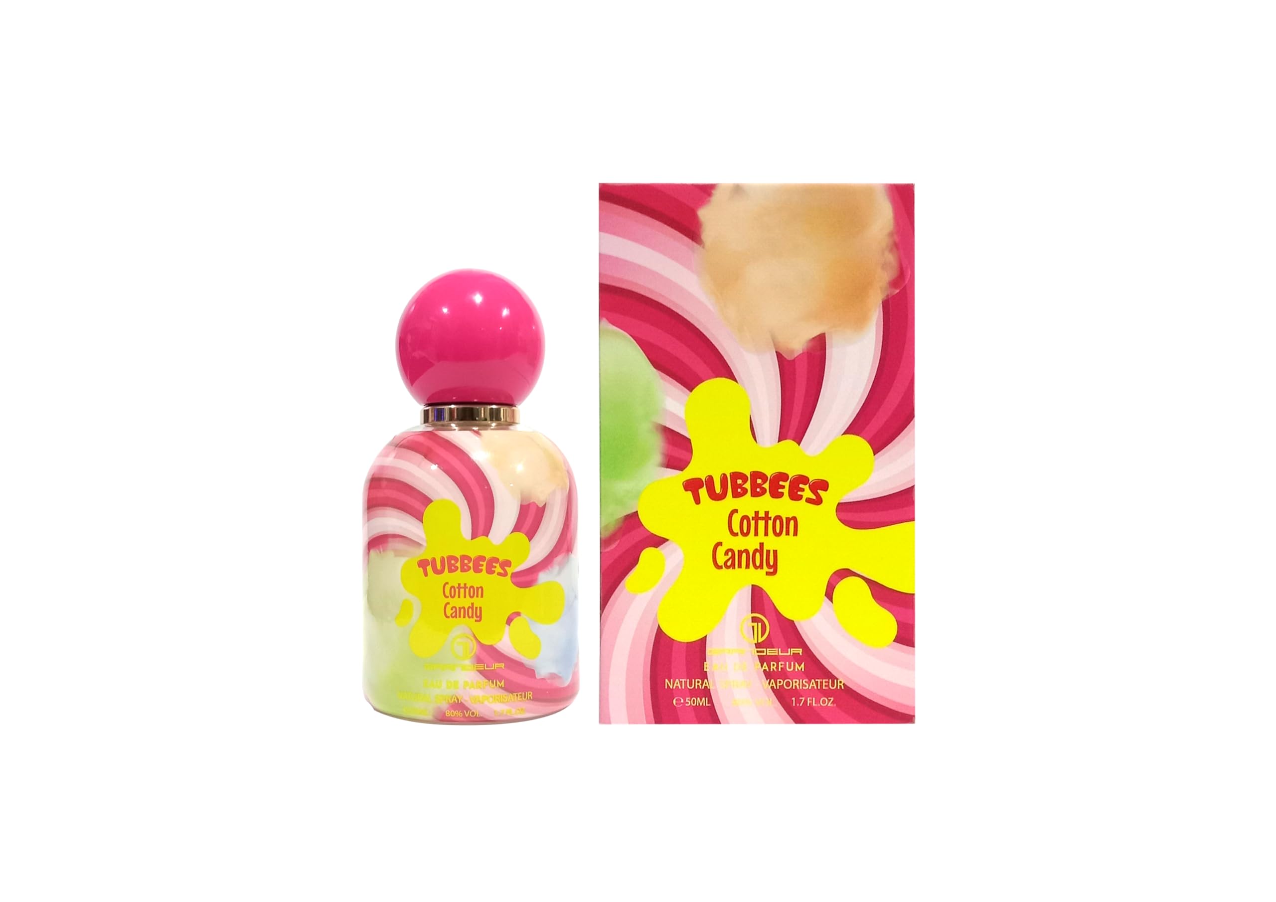 Grandeur Tubbees Perfume 50ML - Cotton Candy | Unisex Kid-Friendly Gourmand-Inspired Fragrance