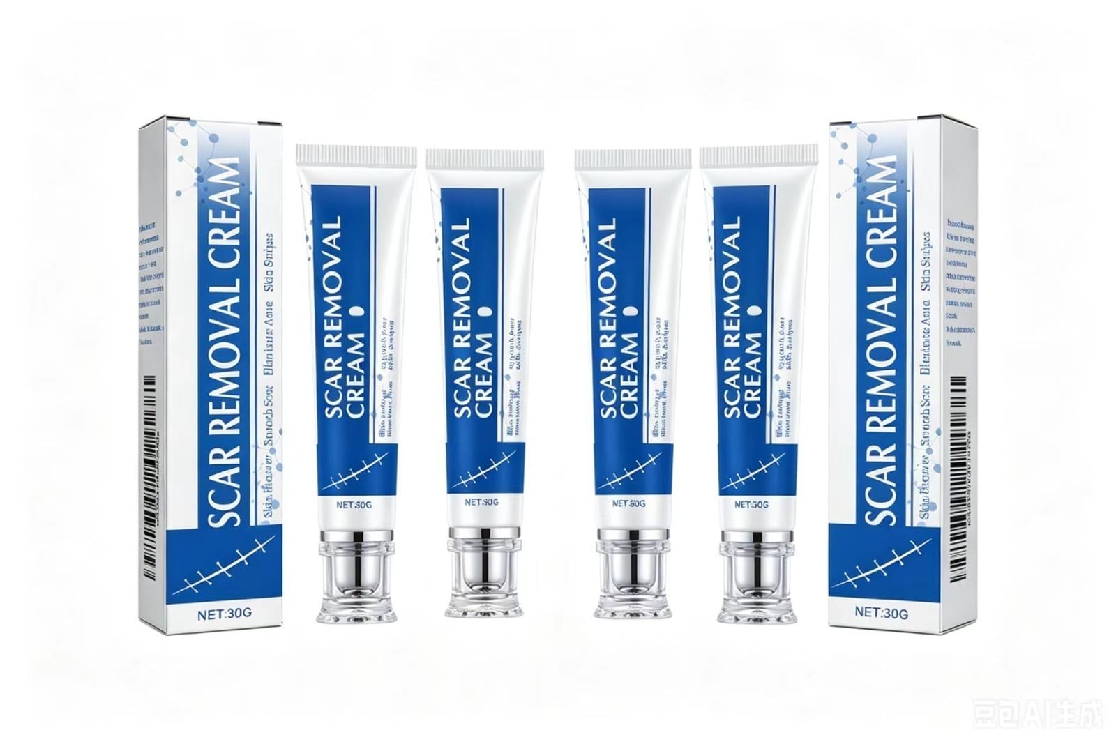 Crème anti-cicatrices, aide à réduire l'apparence des anciennes et nouvelles, Stretch Marks, Keloids, Wounds traitement des pour le visage et le corps, réparatrice pour cicatrices, césarienne, chirur