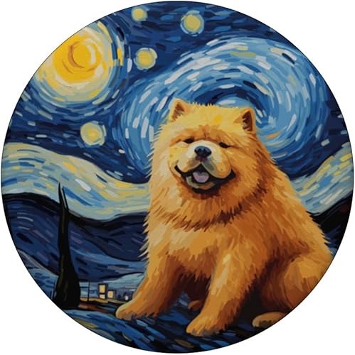 Miniatura 3 de Chow Chow Starry Night For Dog Mom Dog Dad PopSockets Swappable PopGrip