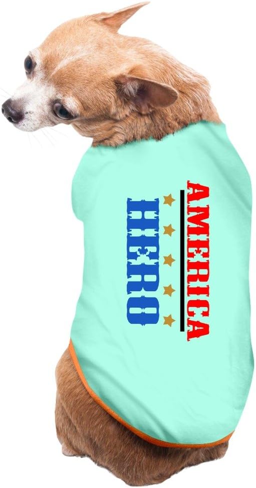 Jade Geek Ameican Hero Poster Pet Doggy T-shirt SkyBlue Size M