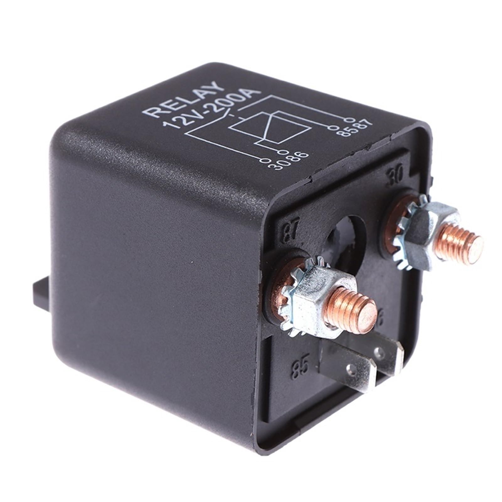 Relè di carica/argano 12 V 200 A robusto, 4 pin, per barche, auto, auto, motorino di avviamento ad alta corrente