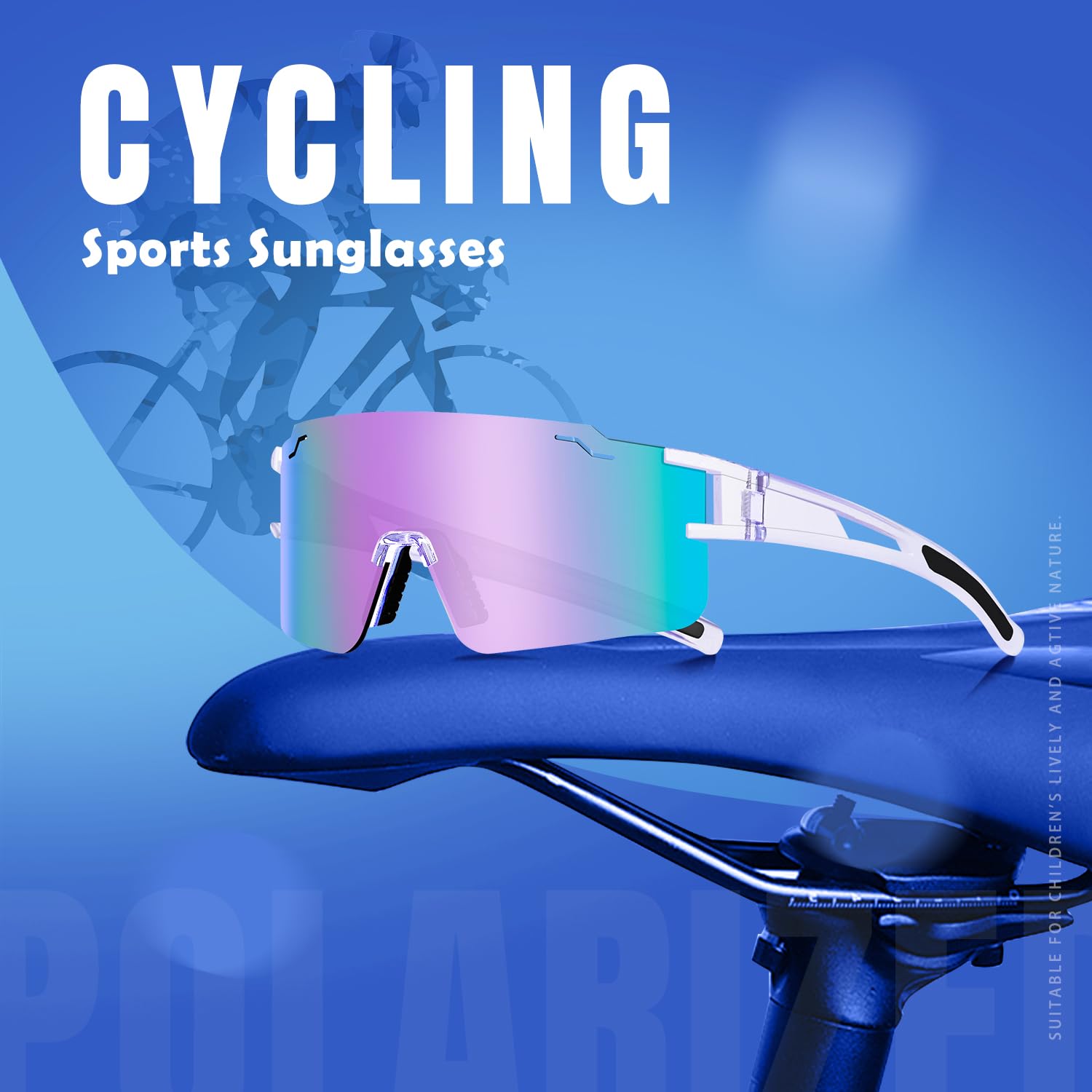 FMY Occhiali da ciclismo per uomini, donne e giovani, occhiali da sole sportivi polarizzati con protezione UV400, occhiali da sole da baseball