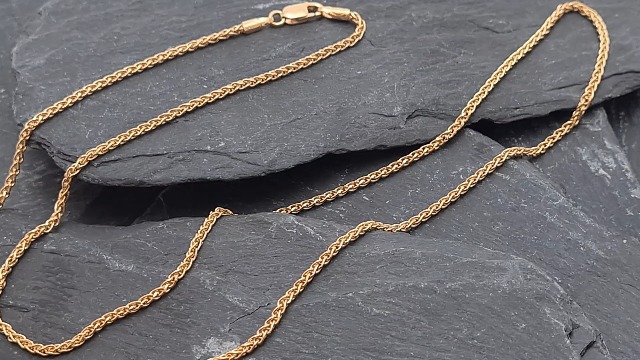 9ct Yellow Gold Necklace 5.7g 55cm Width 1.5mm Suitable for Men or