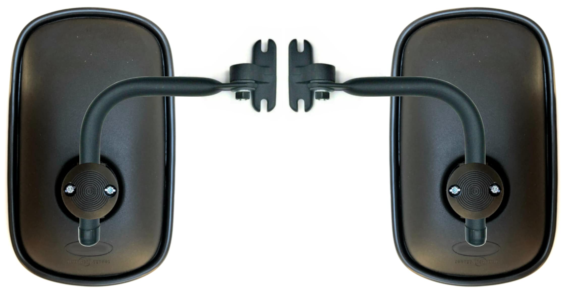 Lot de 2 rétroviseurs extérieurs 263 x 160 R1200 E20 Ø 10-24 mm et support de rétroviseur pour camions, pelleteuses, engins de chantier, tracteurs