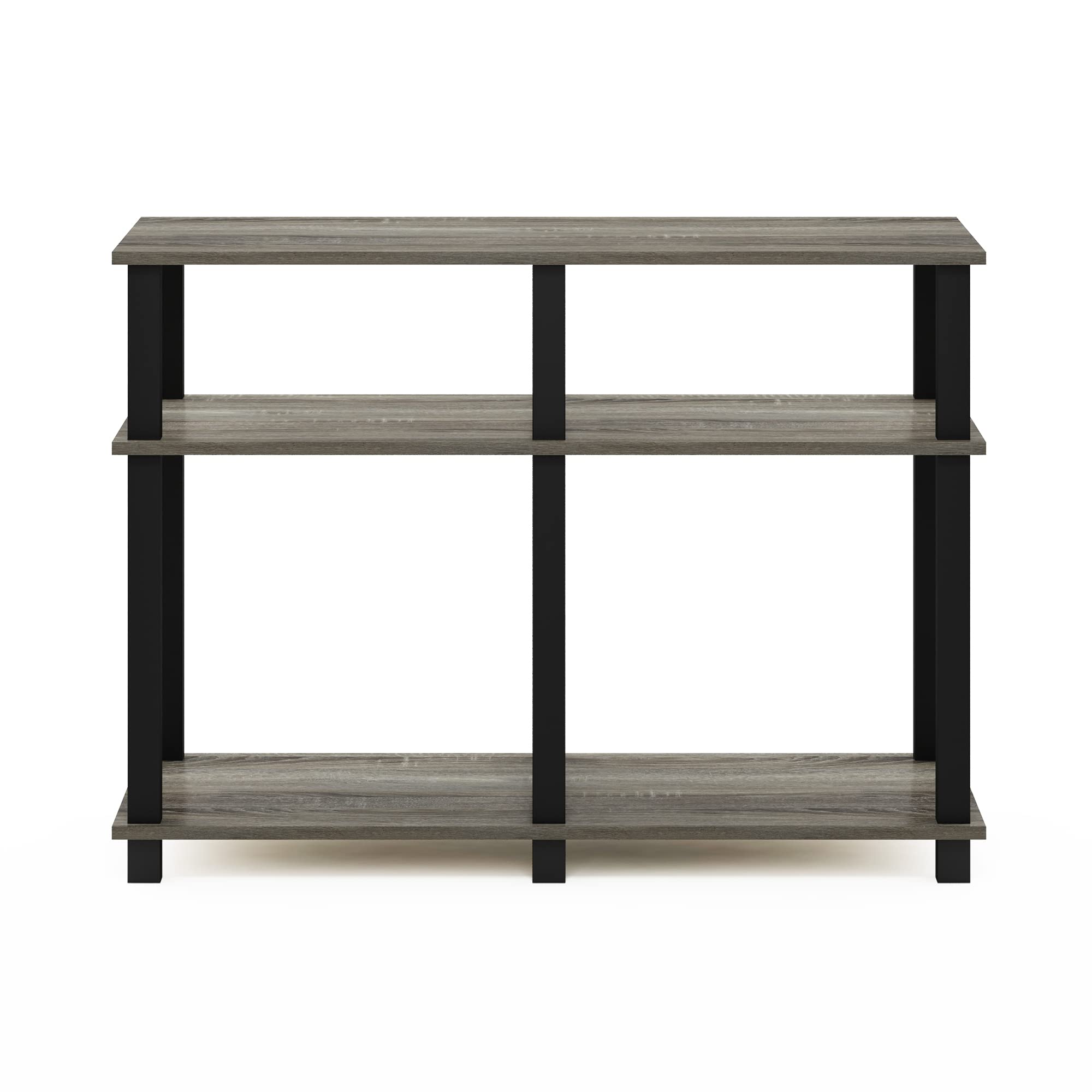 Furinno Romain Turn-N-Tube Soporte de TV para Televisores de hasta 40 Pulgadas, Roble Francés/Negro