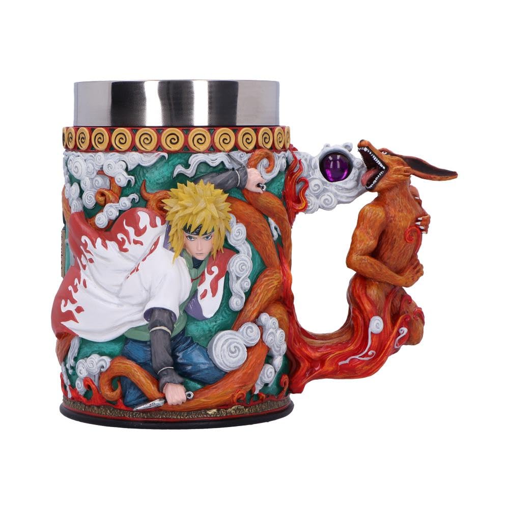 Nemesis Now Naruto Minato Tankard 18 cm - Anime Statue with Kakashi Figure Details, Naruto Figure Collectible in Sculpted Resin, Stainless Steel Inner, for Fans & Collectors