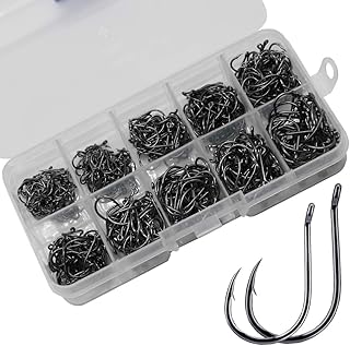 Best Drasry Fishing Hooks Set High Carbon Steel Jig Bait Sharp Fish Hook for Saltwater Freshwater Review 