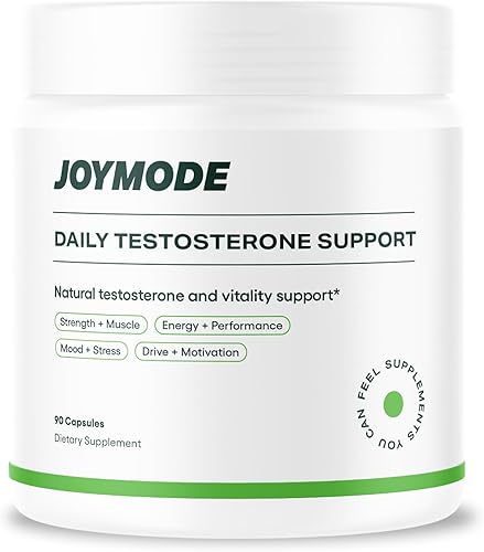 JOYMODE Complejo de apoyo a la testosterona (90 unidades) - Suplemento natural para hombres con Ashwagandha, DIM, magnesio, zinc y boro