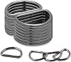 100 Pack Metal D Ring, 1in Heavy Stainless-Steel D Rings, Dee Rings Metal Buckle