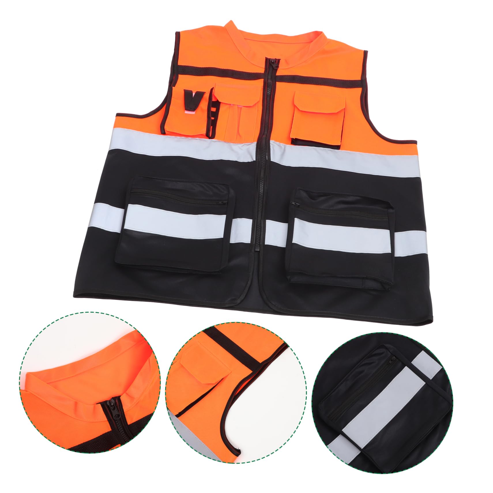 SHINEOFI Gilet Réfléchissant pour Activités Extérieures Gilet Haute Visibilité pour Cyclisme Course Fluorescent pour Travailleurs de Construction les Événements Nocturnes