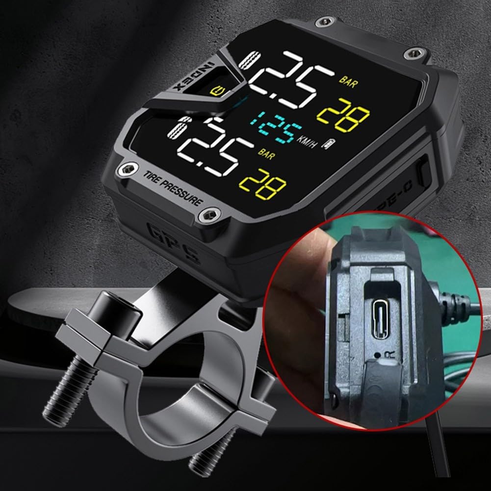 Kabelloses Motorrad für TPMS-Alarmsystem, IP65, Echtzeit, kabellos