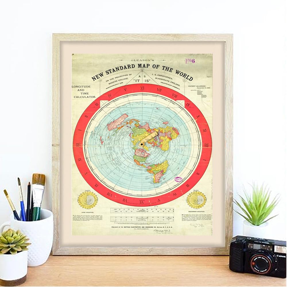 Alexander Gleason's New Standard Map of The World - 1892 Flat