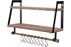 Rustic Farmhouse Floating Shelf For Medals, Trophies, and Achievement Display