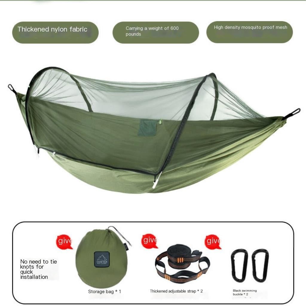Moskitiera na zewnątrz, Hamak zewnętrzny Siatka spadochronowa Nylon Bawełniany Double Travel Camp 1 kg