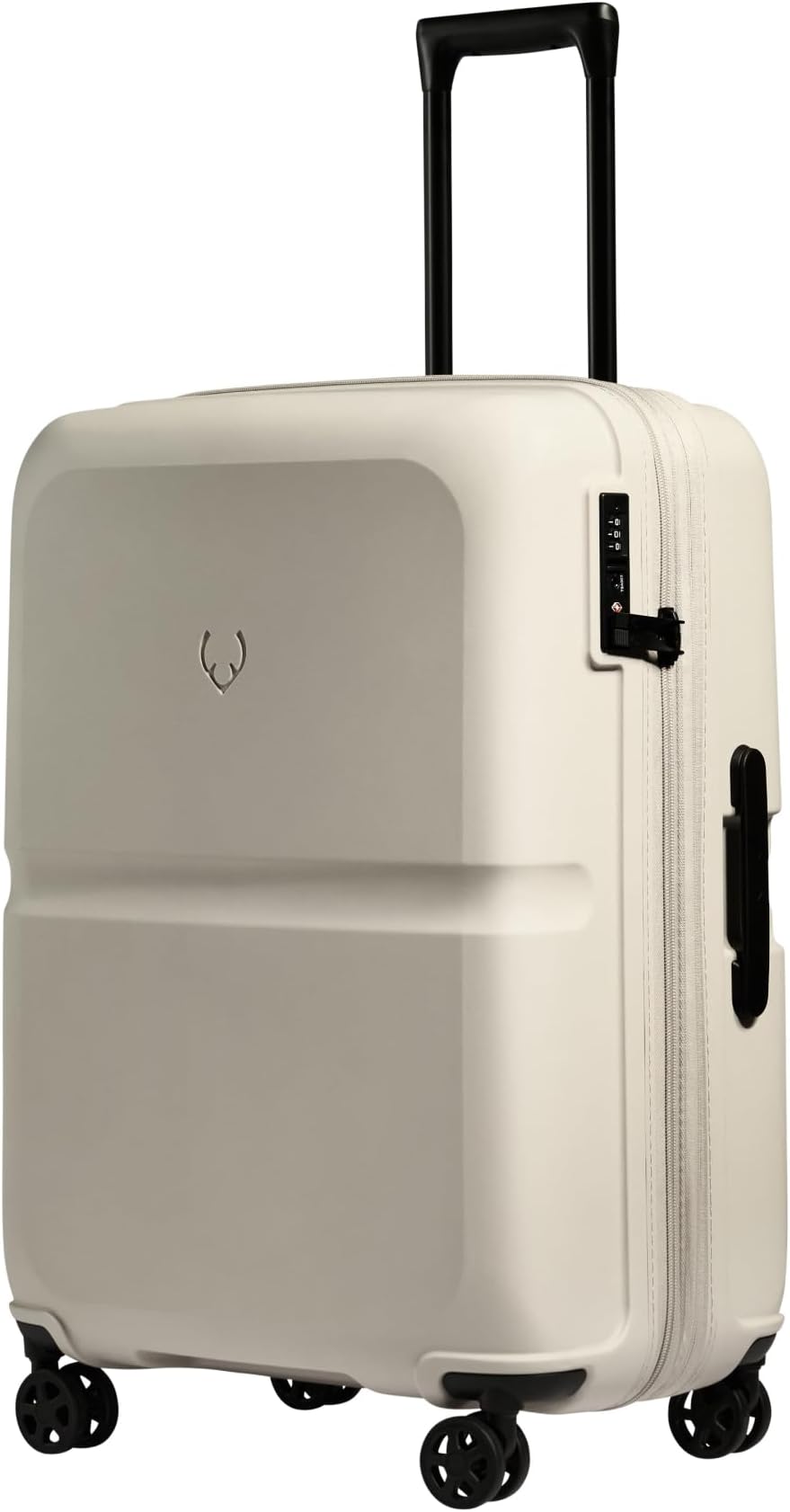 Single Stripe Hardside Luggage 26 Inch Checked-Medium Suitcase - Durable, Lightweight & Expandable, 4 Spinner Wheels - Adjustable Handle, TSA Lock - Taupe