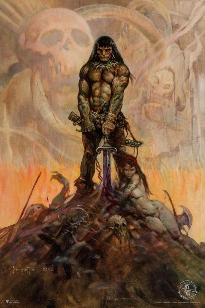 Frank Frazetta Poster Barbarian Prints Posters Cool Wall Art Print Poster 24x36
