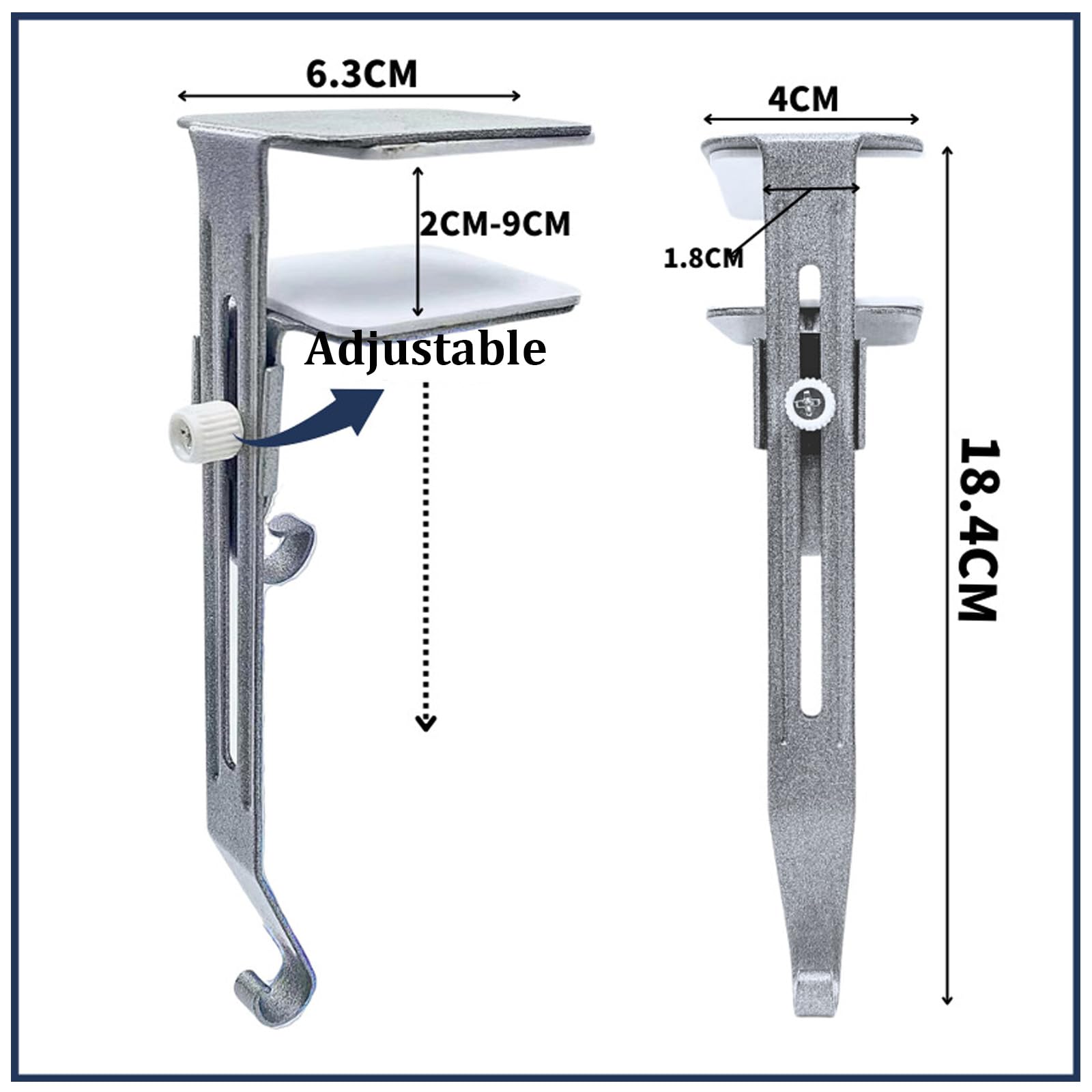 3pcs Soporte Ajustable 2 en 1 Para Medias NavideñA Resistentes para Repisa