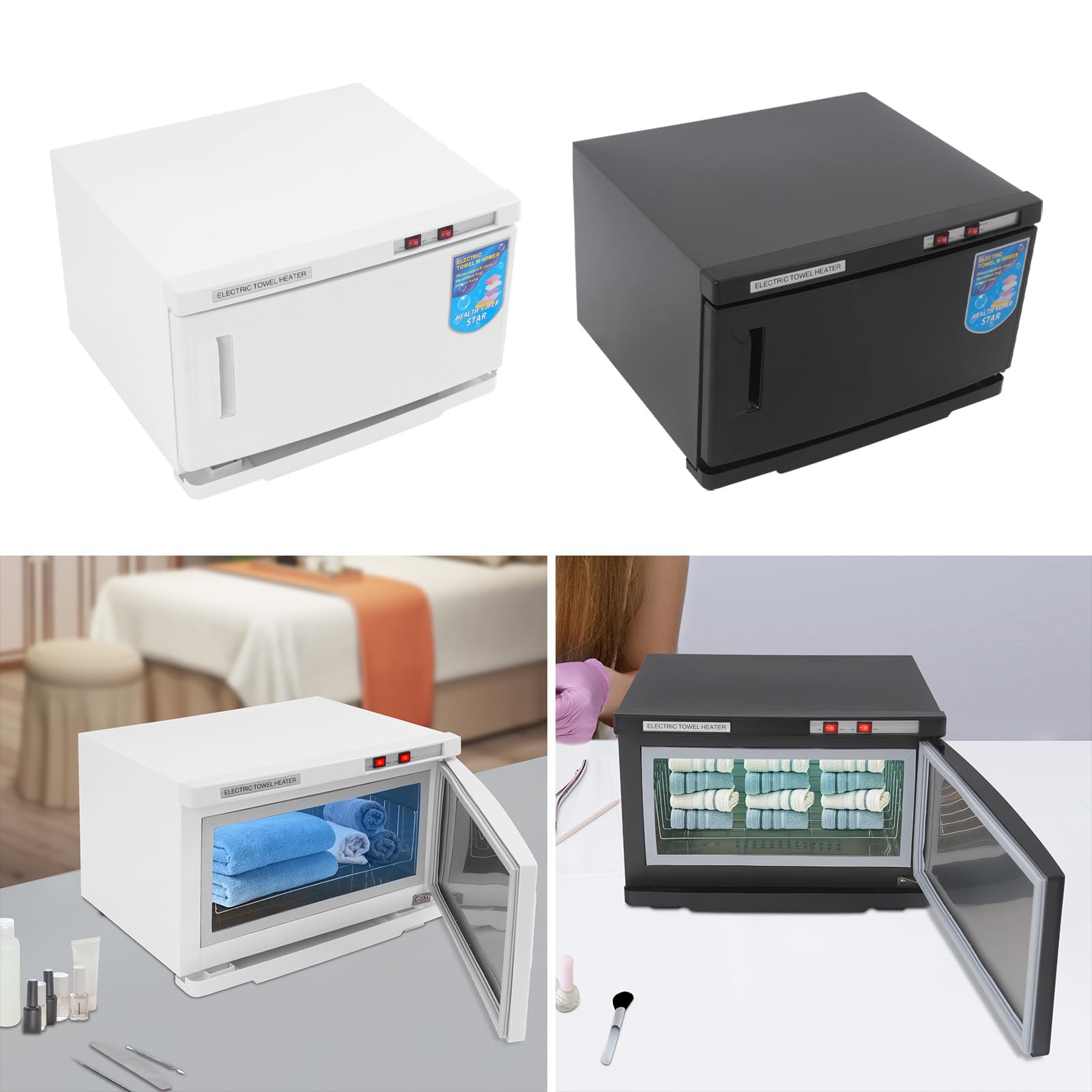 25L Handtuchwärmer mit UV Sterilisator, Wärmeschrank Kompressen Towel Handtuch Wärmer Hot Cabinet UV-Licht Sterilisator für Schönheitssalon Beauty Salon Hotels (Weiß)