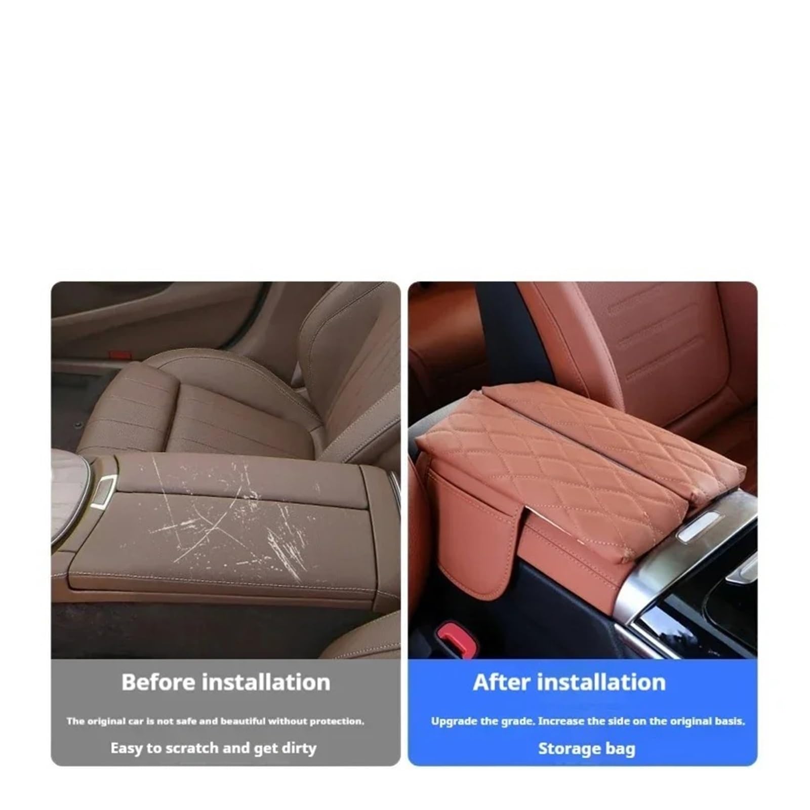 deski rozdzielczej Osłona przycisku szyby Do GLA GLB Center Console Armrest Pad | 2020-2023 Booster Interior Modified Storage Box Cushion Dekoracyjna listwa wnętrza samochodu