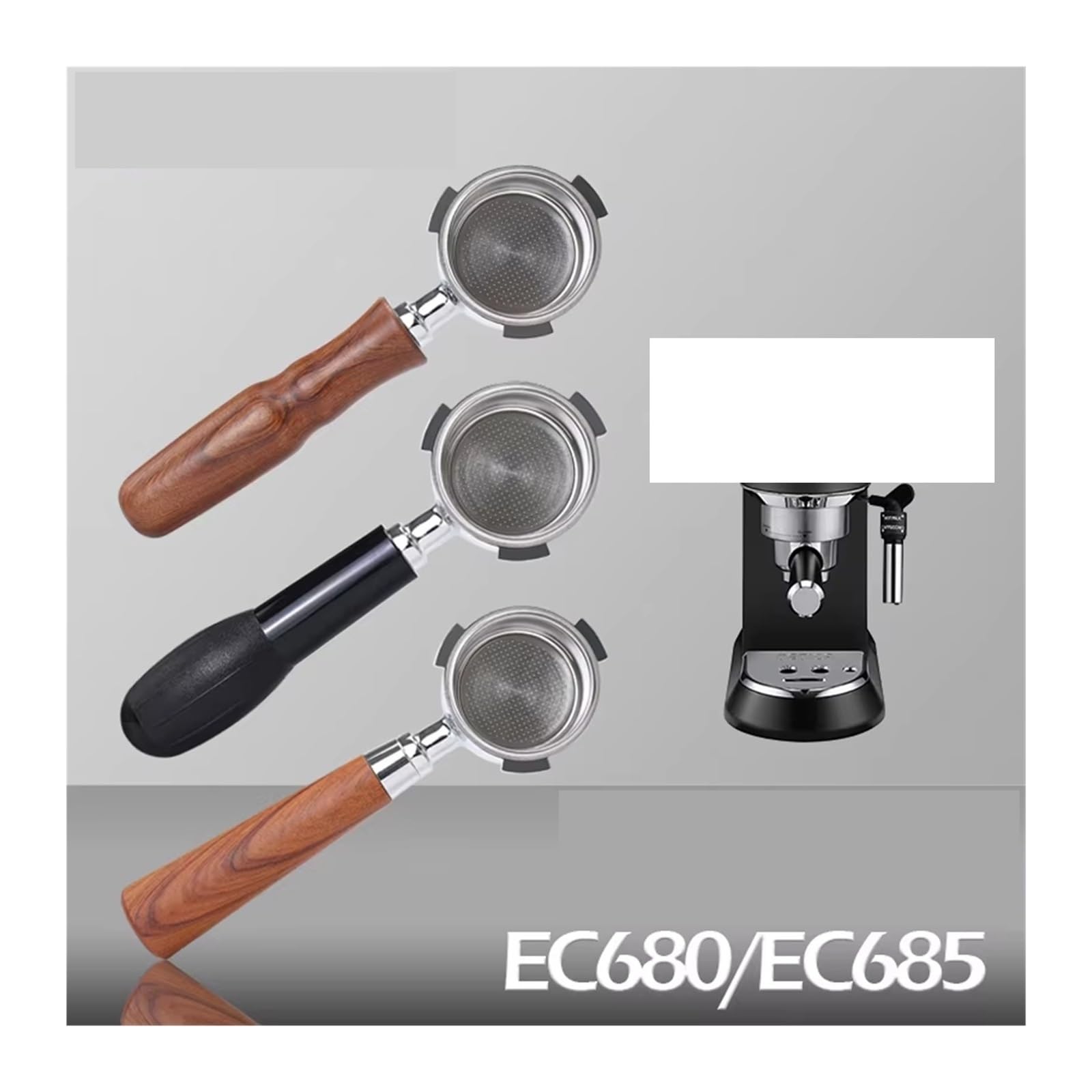 Cesta De Filtro Desnudo Portafiltro Sin Fondo For Café De 51MM, Compatible Con Delonghi Dedica, EC680 EC685, Accesorios For Cafetera Expreso, Herramientas De Barista(2.0 Wdt Tool)