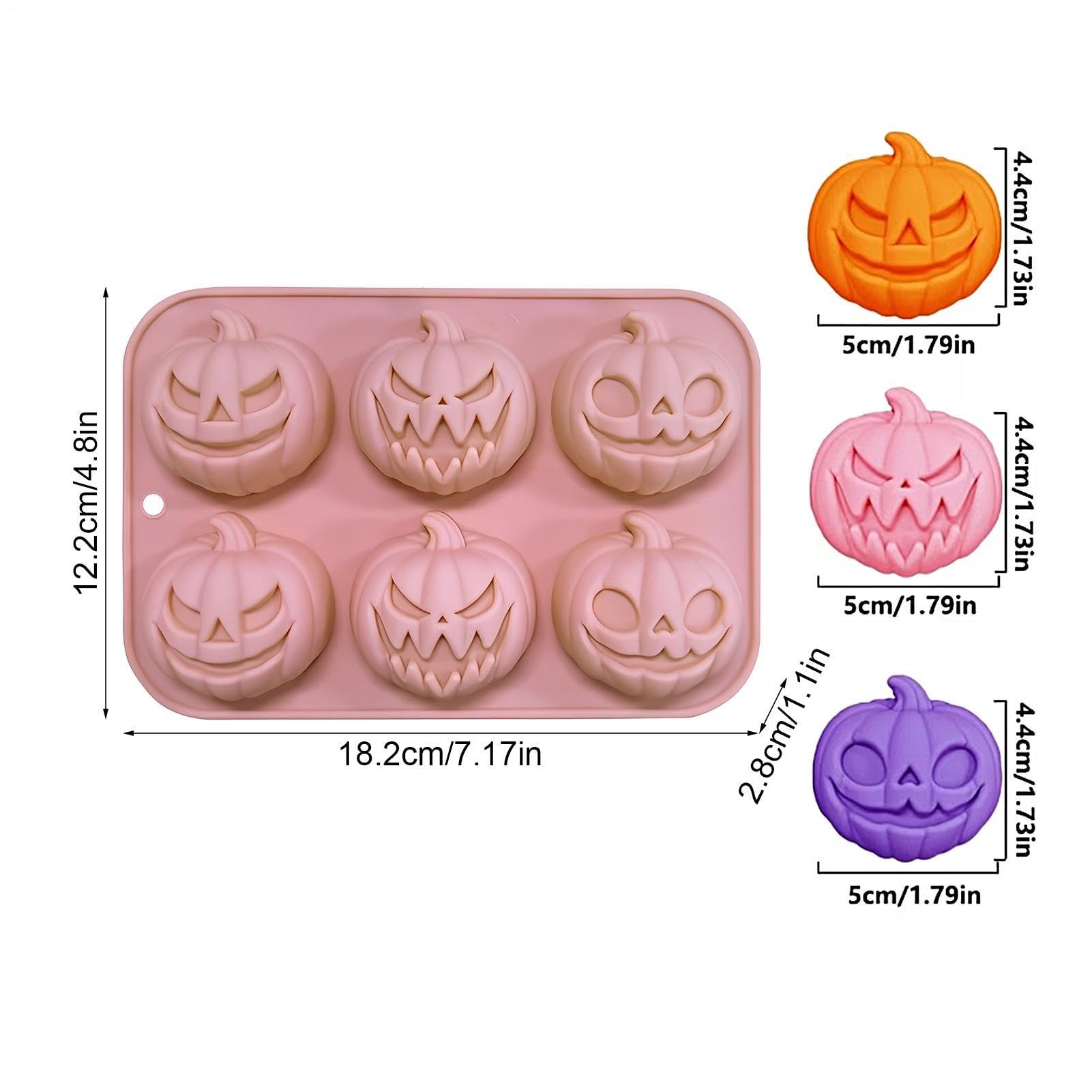 Stampo in Silicone Halloween 6 Cavità Riutilizzabile Flessibile