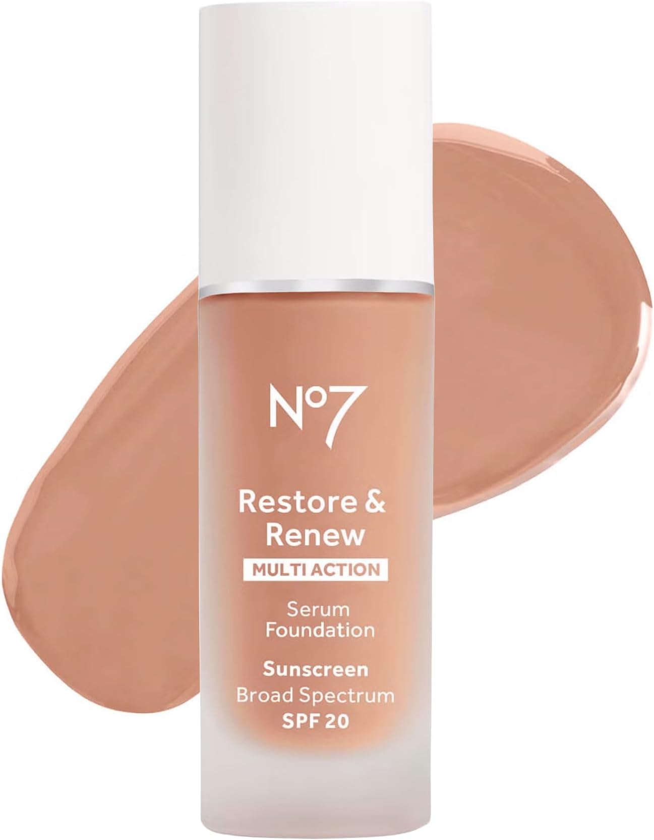 Restore & Renew Multi Action Serum Foundation - Cool Beige - Liquid Foundation Makeup with Vitamin C, Vitamin E & Collagen for Face - Beauty Skin Serum Formula with Medium Coverage (30ml)