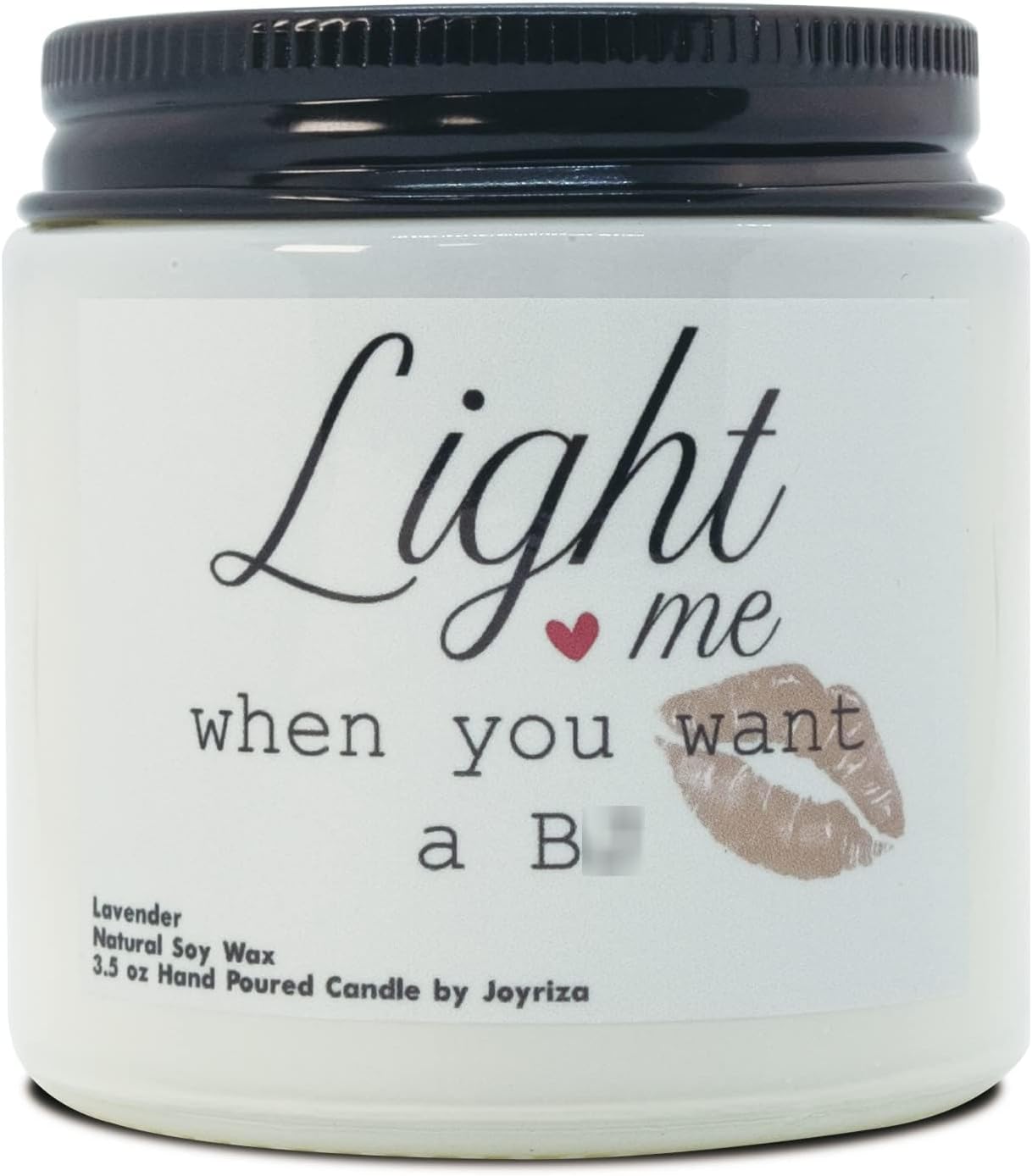 Joyriza Light Me When You Want a BJ, Funny Anniversary Birthday Gifts for Boyfriend Husband, Christmas Valentines Gag Joke Soy Candle Gift for Men Women, Naughty Candles for Him (Lavender, 3.5oz)