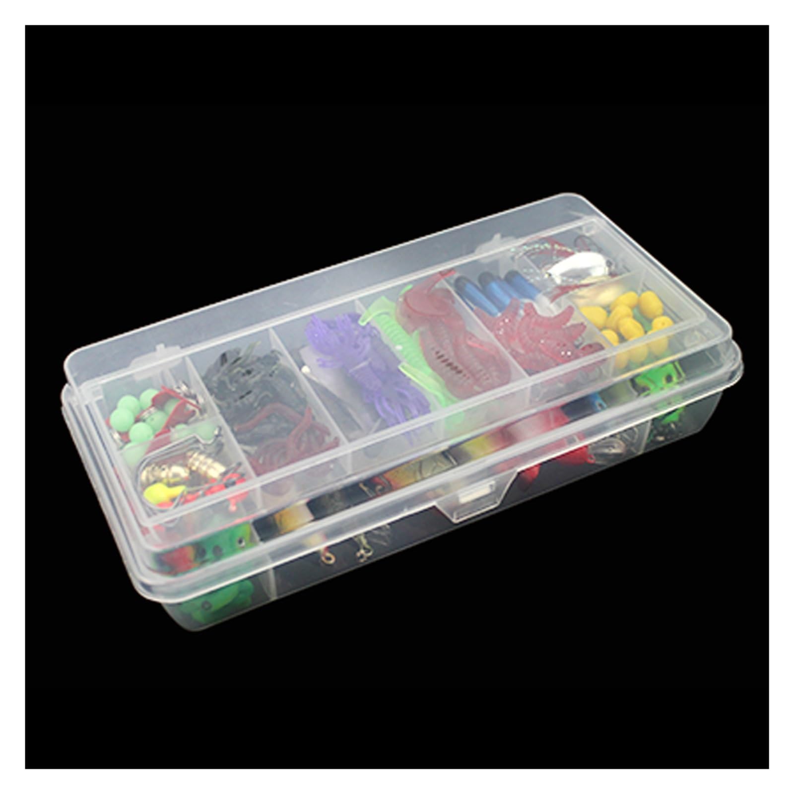 XILILHC 141-teiliges Angelzubehör-Set, Angelköder, Köder, Kurbelköder, Swimbaits, Jig-Haken, Angelausrüstung, Köder-Set Mit Tackle-Box