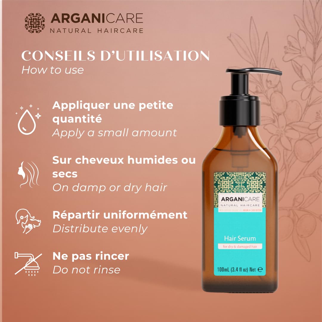 Amazon | Arganicare Serum Repair - アルガン - ドライ＆ダメージヘア