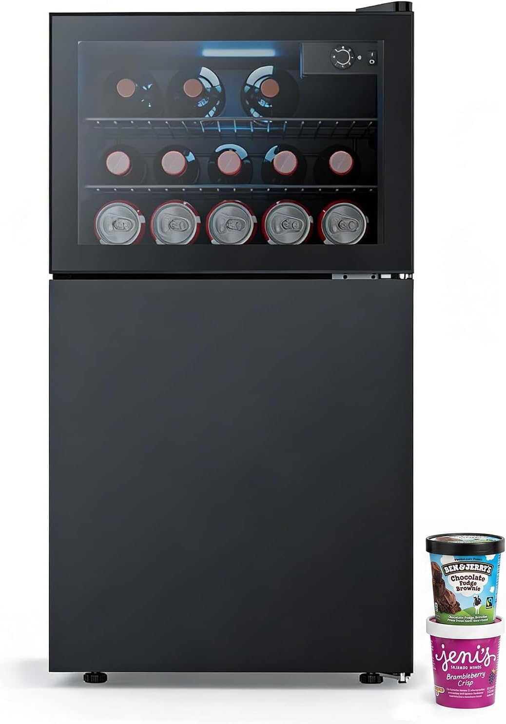 Antarctic Star 2.6 Cu. Ft Compact Beverage Refrigerator with Freezer