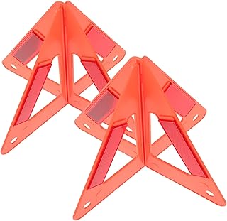 Hemobllo 2 ensembles Kit de Sécurité Voiture Triangles Réfléchissants Pliables Légers Portables pour Signalisation Urgence Routière