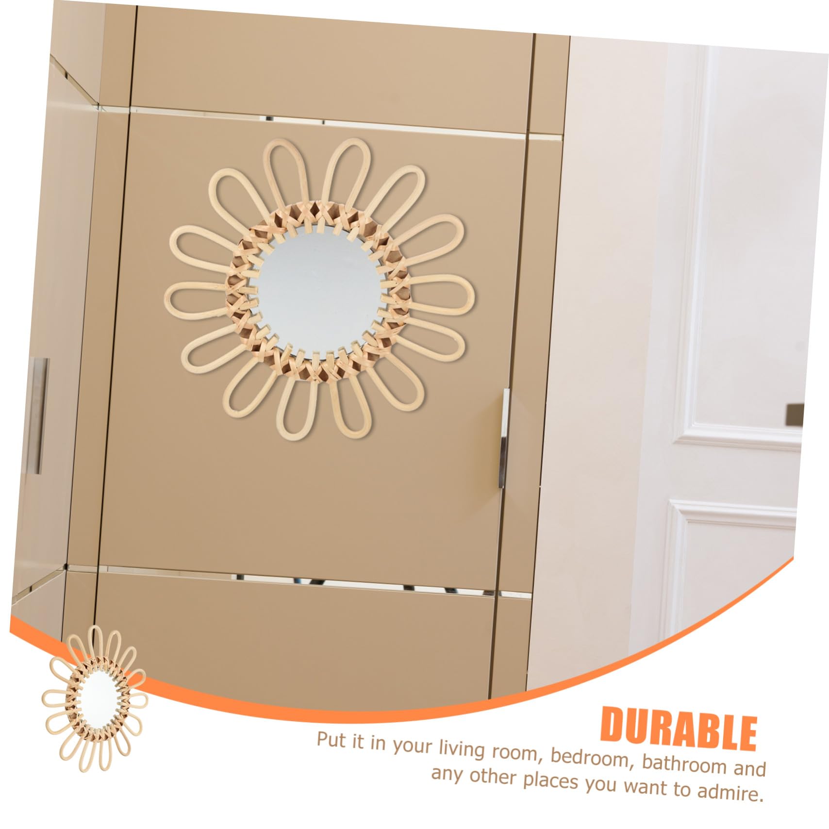 LIFKOME Specchio da Parete Decorativo Intrecciato Stile Nordico