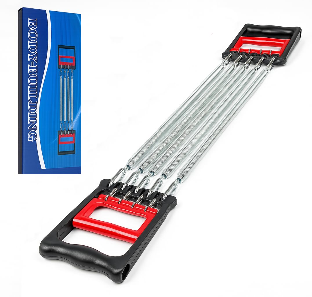 ONEX Chest Expander for Men & Women – Adjustable 5-Spring Resistance Trainer with Steel Bands – Home Workout Equipment for Arms, Back, Shoulders & Upper Body Strength