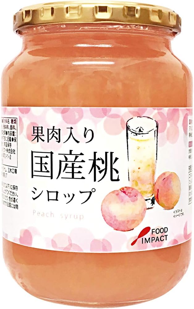 フードインパクト 果肉入り国産桃シロップ