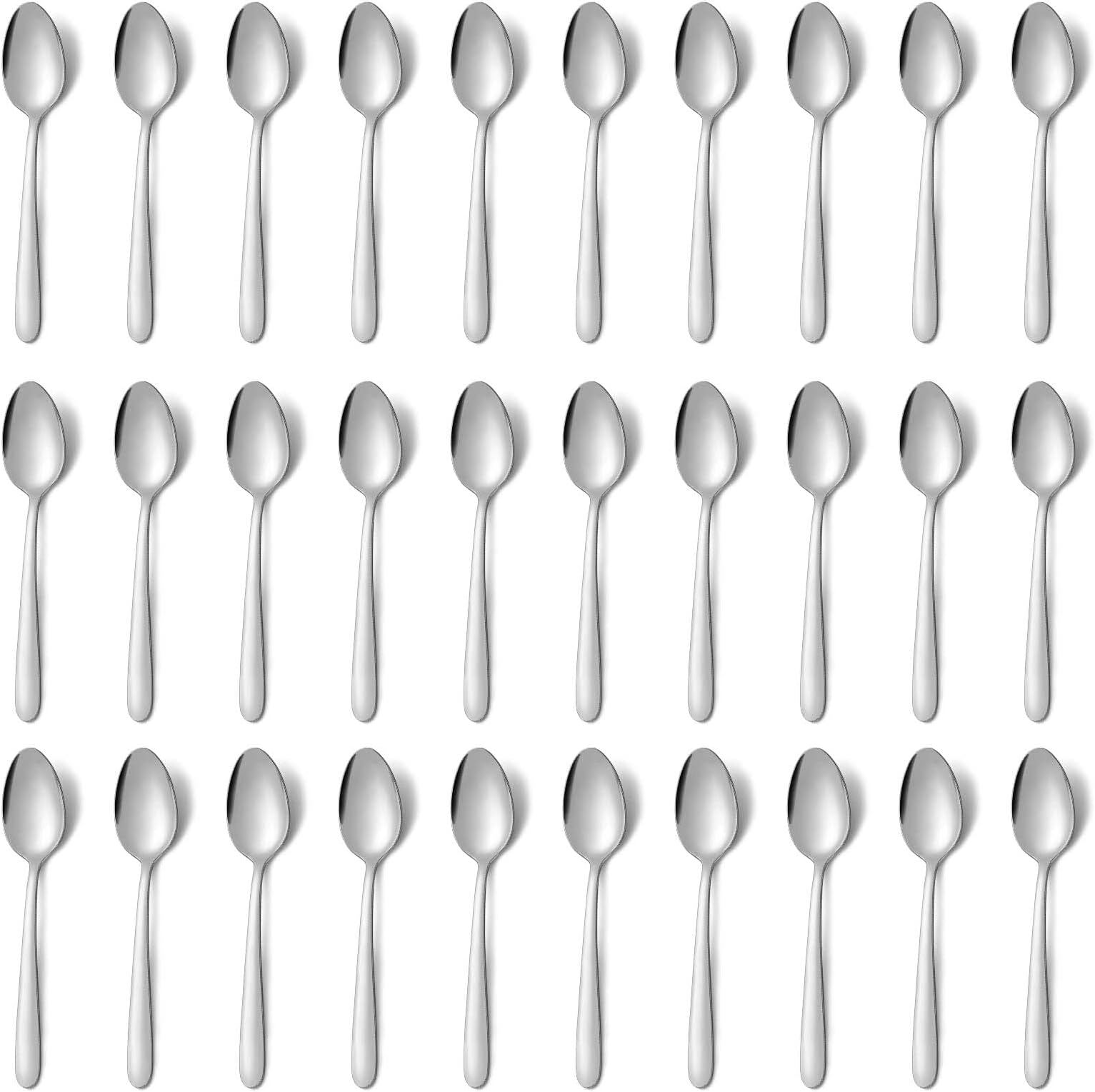 White Plastic Coffee and Teaspoons, 500 Pack Heavy Duty