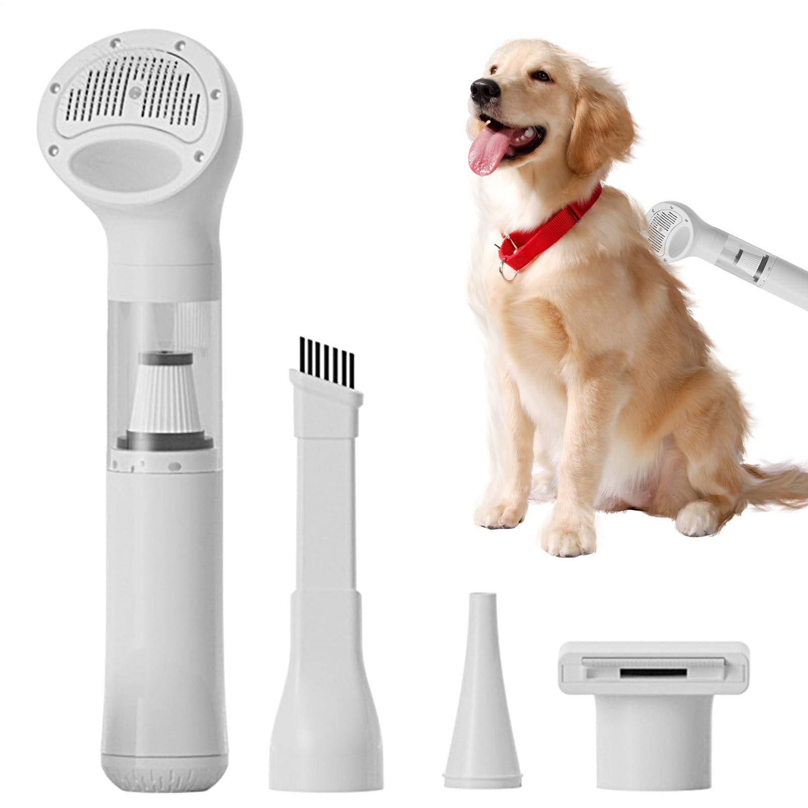 Aspirateur pour toilettage chien sans fil silencieux avec buses