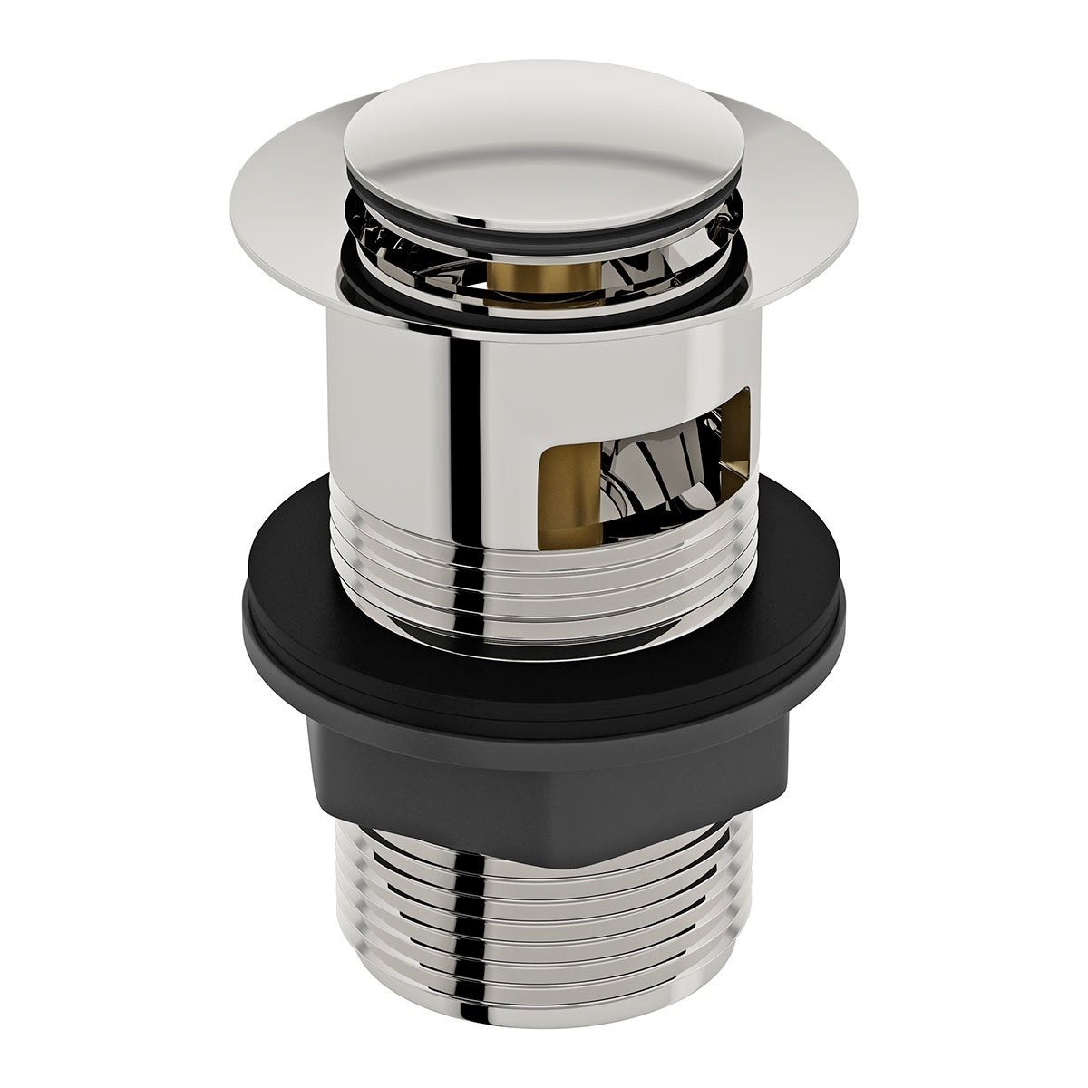 The Home Store Silver Chrome Pop Up Slotted Bathroom Sink Waste Luxury Bathroom Click Clack Plug