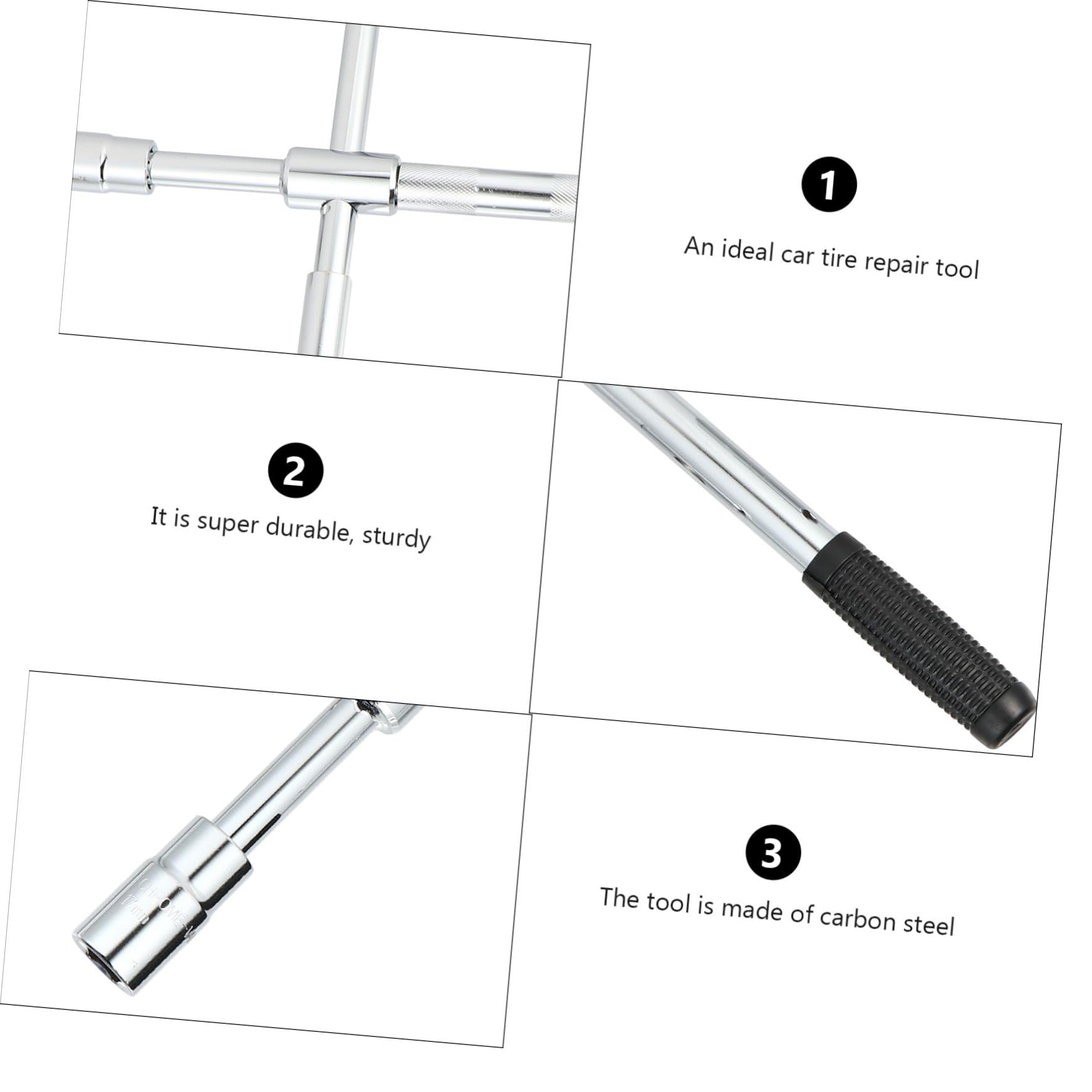PRETYZOOM Llave De Cruz Para Ruedas Al Llave De Tuercas Extendida Vías Para Neumáticos