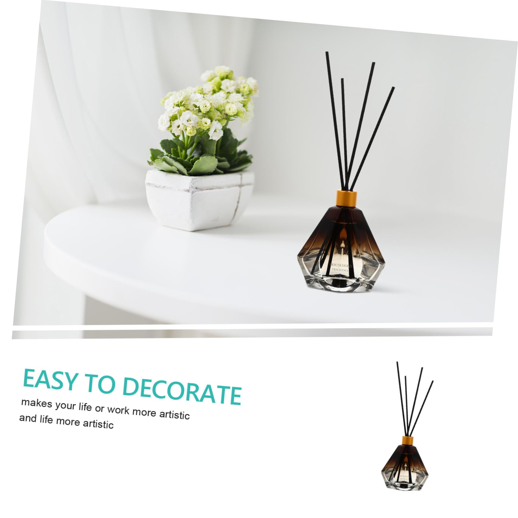 Dekorative Duftflasche 3 Stück aus Glas mit Ätherischem Öl | Badezimmer und Schlafzimmer, Luxuriös Elegantes Design, als Wohnraumdeko Nutzbar