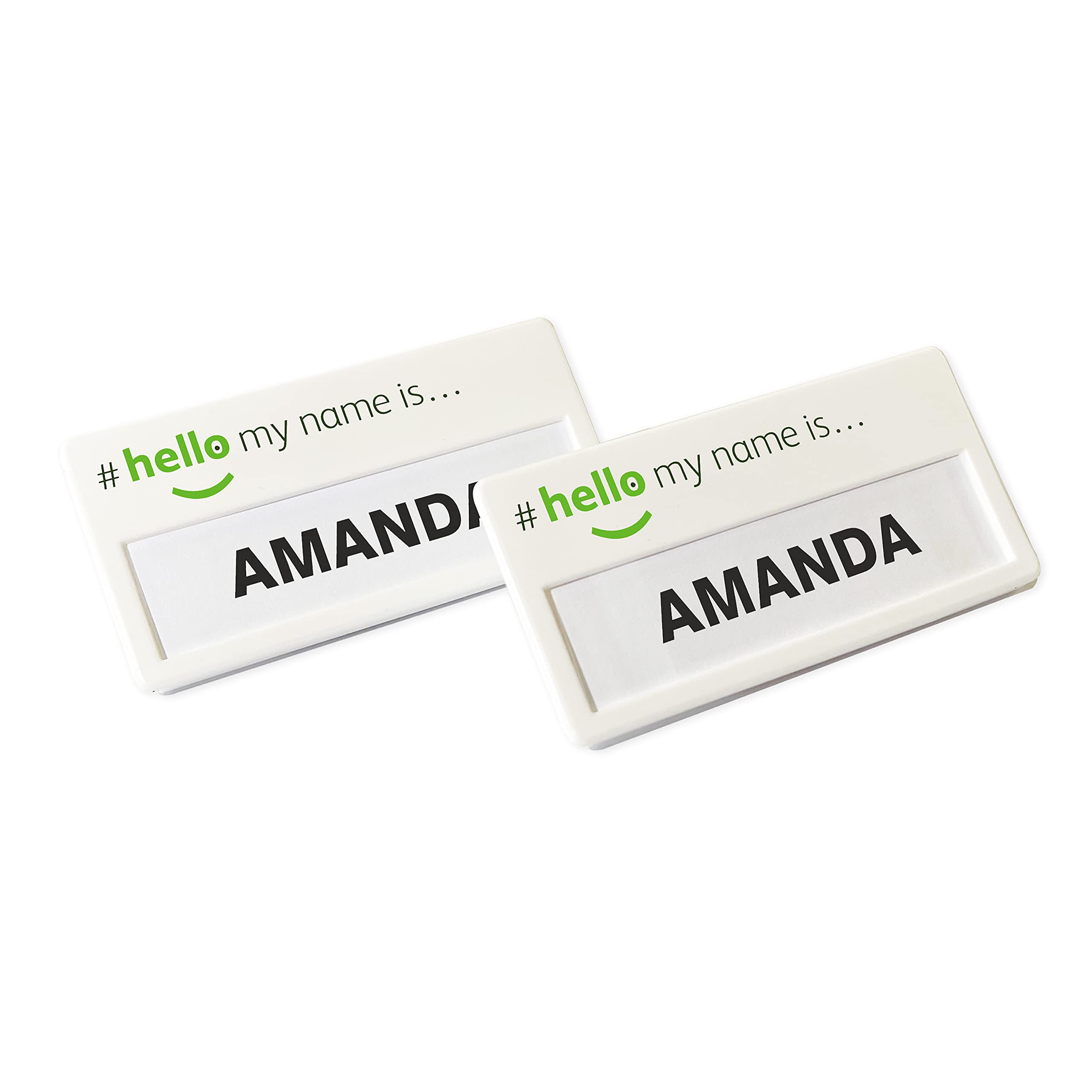 Badgemaster Hello My Name is Reusable Insta Badge Pin Magnet Insert Staff (50)