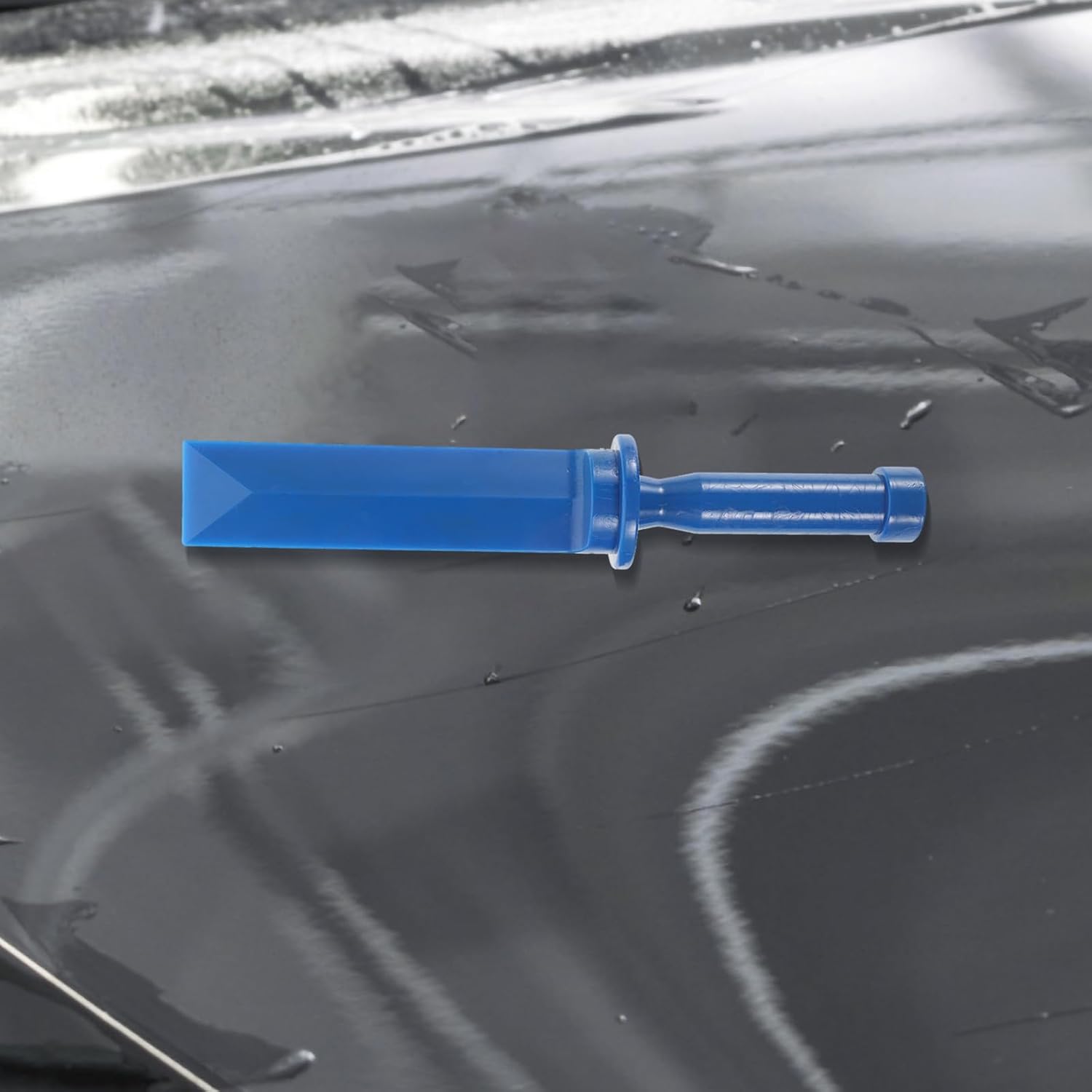 Plastic Scraper Tool Set Non-Scratch Blue Plastic Scrapers for Car Surface Cleaning and Adhesive Removal Portable for Car Maintenance and Detailing