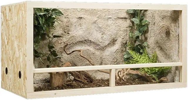 OSB & Glass Terrarium 100x50x50 cm - Ideal for Amphibians, Reptiles, Invertebrates