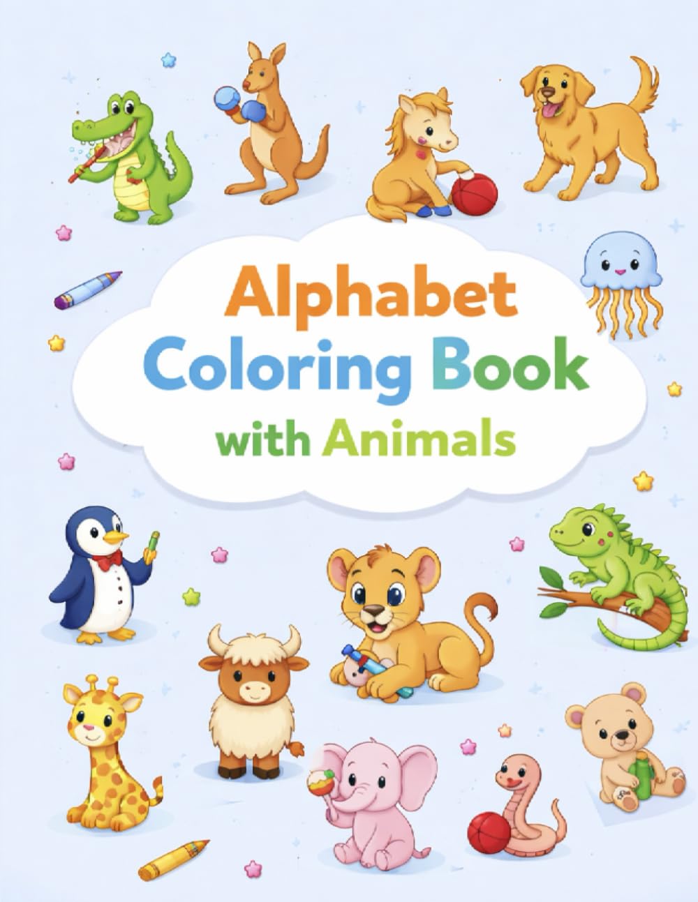 Alphabet with Animals Coloring Book