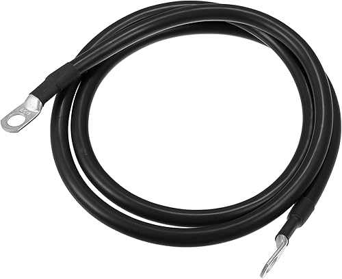 VekAuto Cables inversores de batería de cobre, calibre 4 AWG, cable de batería de 4 pies universal para automóvil, vehículo, RV, aplicación solar,